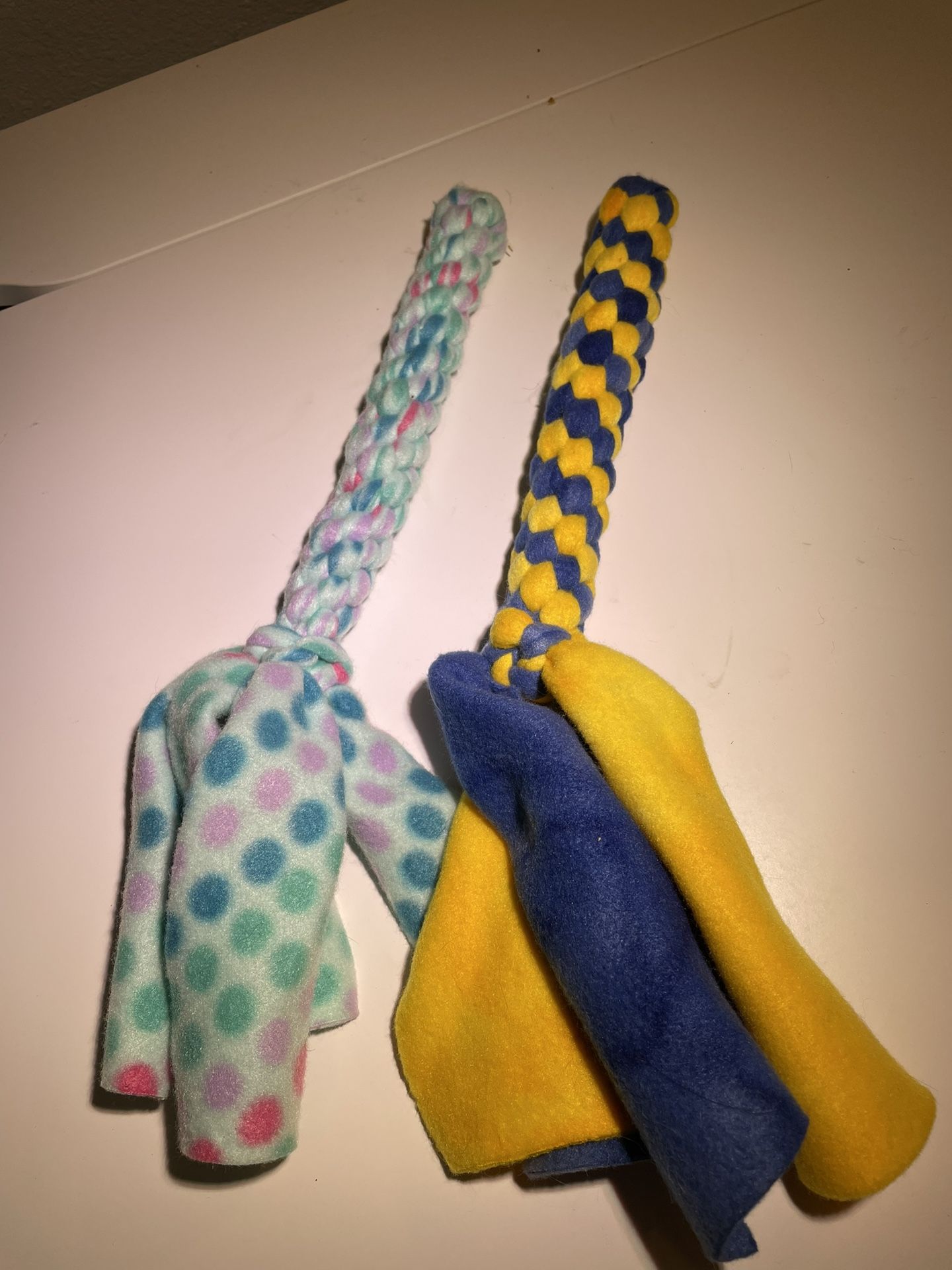 2 Fleece Dog Tug Toys