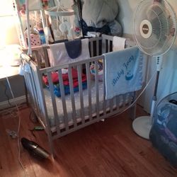 Brand New Grey Portable Mini Crib