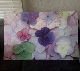 Large Hydrangea Floral Canvas Wall Art, 46”Wide and 30.5” Tall. Pick Up in Van Nuys CA