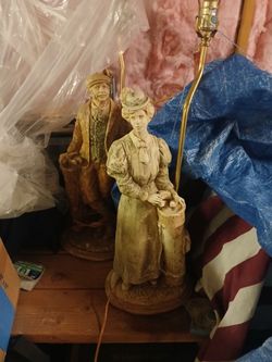 VICTORIAN LAMPS GOLFERS