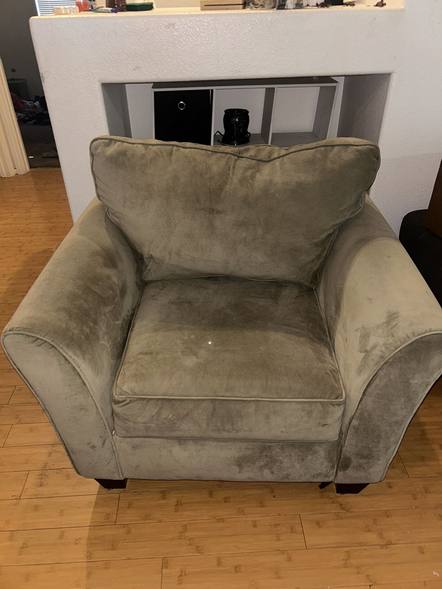 Tan Suede Sofa Chair