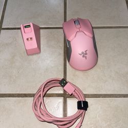 Pink Razer Wireless Mouse 