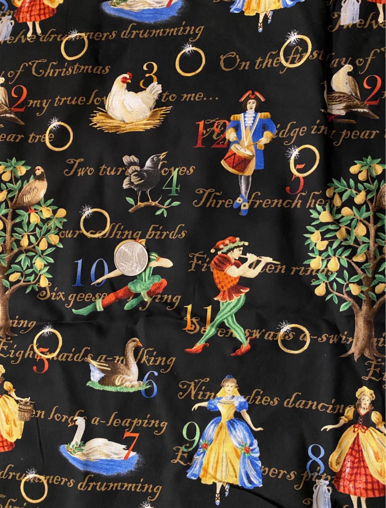 Holiday christmas winter snowflakes reindeer hollies fabric sleigh 5varied sewing bundle quilting