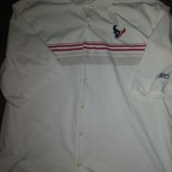 Texan's Reebok Button Up Extra Large Shirt