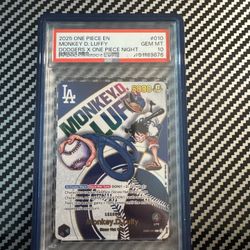 2025 One Piece Dodgers Promos Monkey D. Luffy #010 PSA 10 NEW CERT Ending with 9876