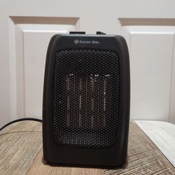 Comfort Zone Ceramic Electric Portable Heater In Black