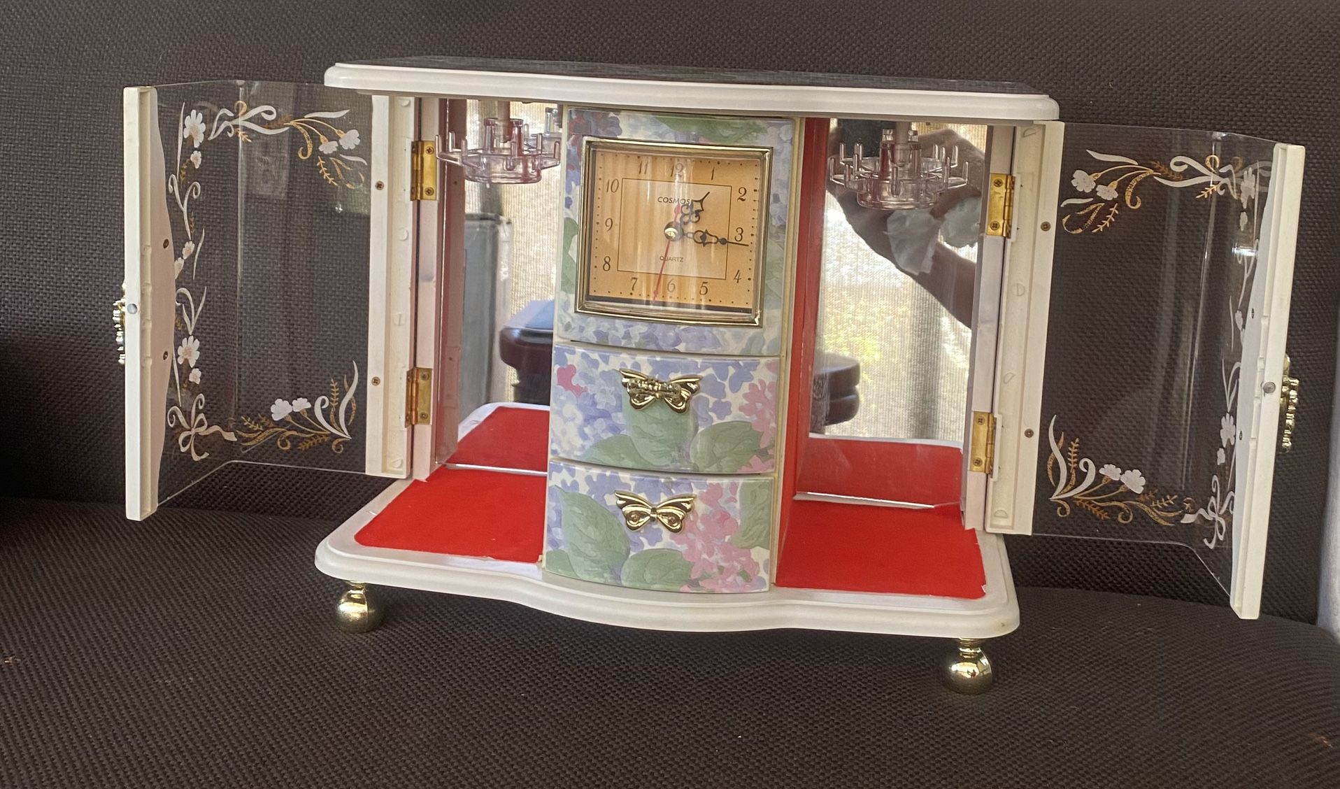 Vintage Clock Jewelry Box