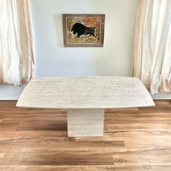 Vintage Travertine Marble Table 