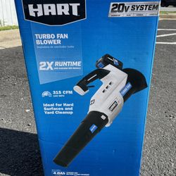 HART 20-Volt Turbo Fan Blower (1) 4.0Ah Lithium-lon Battery Included 