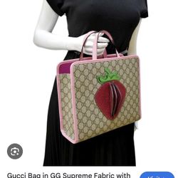 Authentic GG Supreme Strawberry Gucci Bag