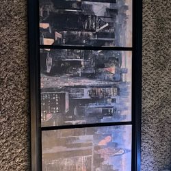 Skyscraper Nyc Art Manhattan Skyline Painting New York Oil Painting Textured
