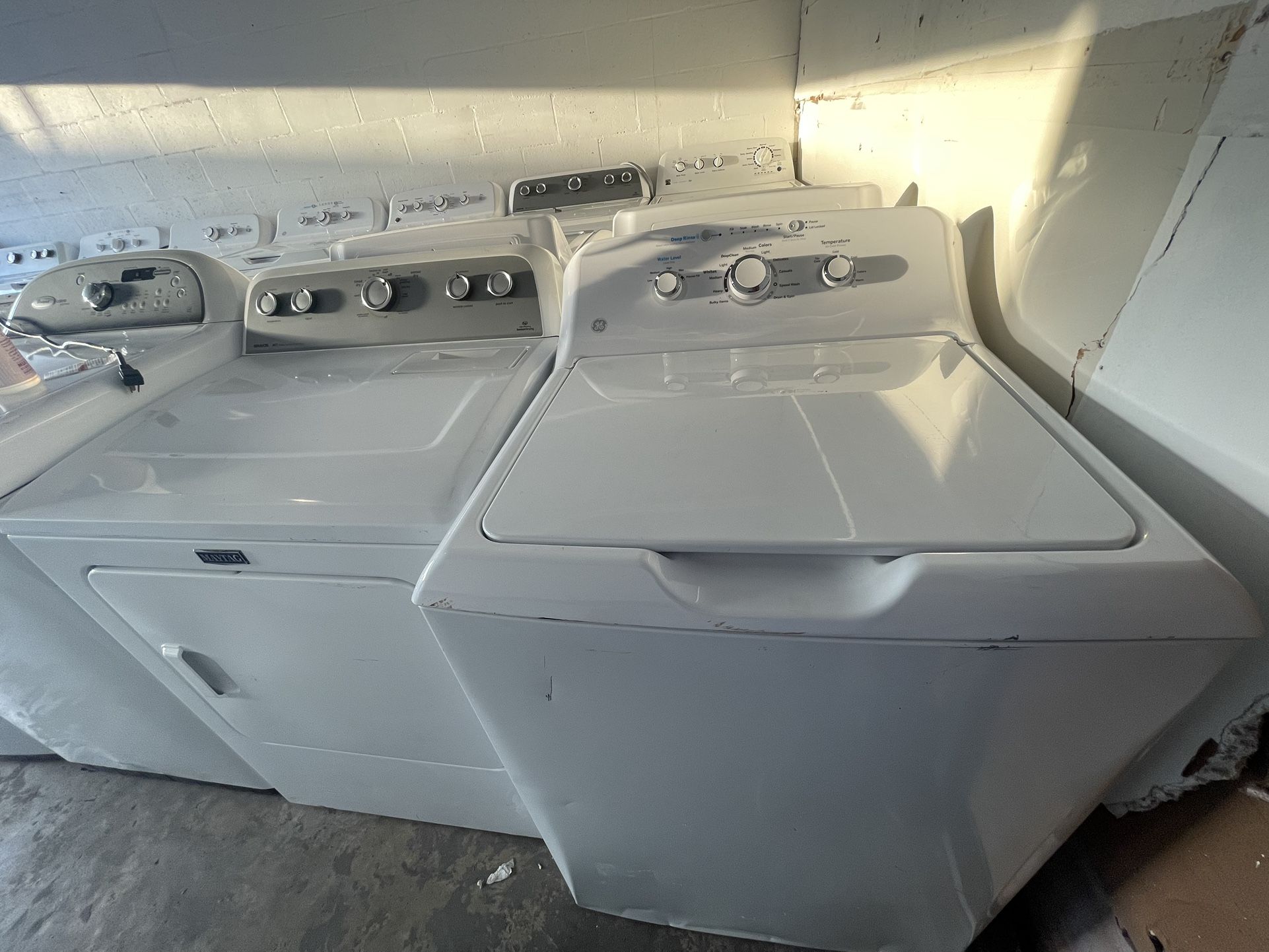 GE Maytag Top Loader Washer Dryer Set On Sale