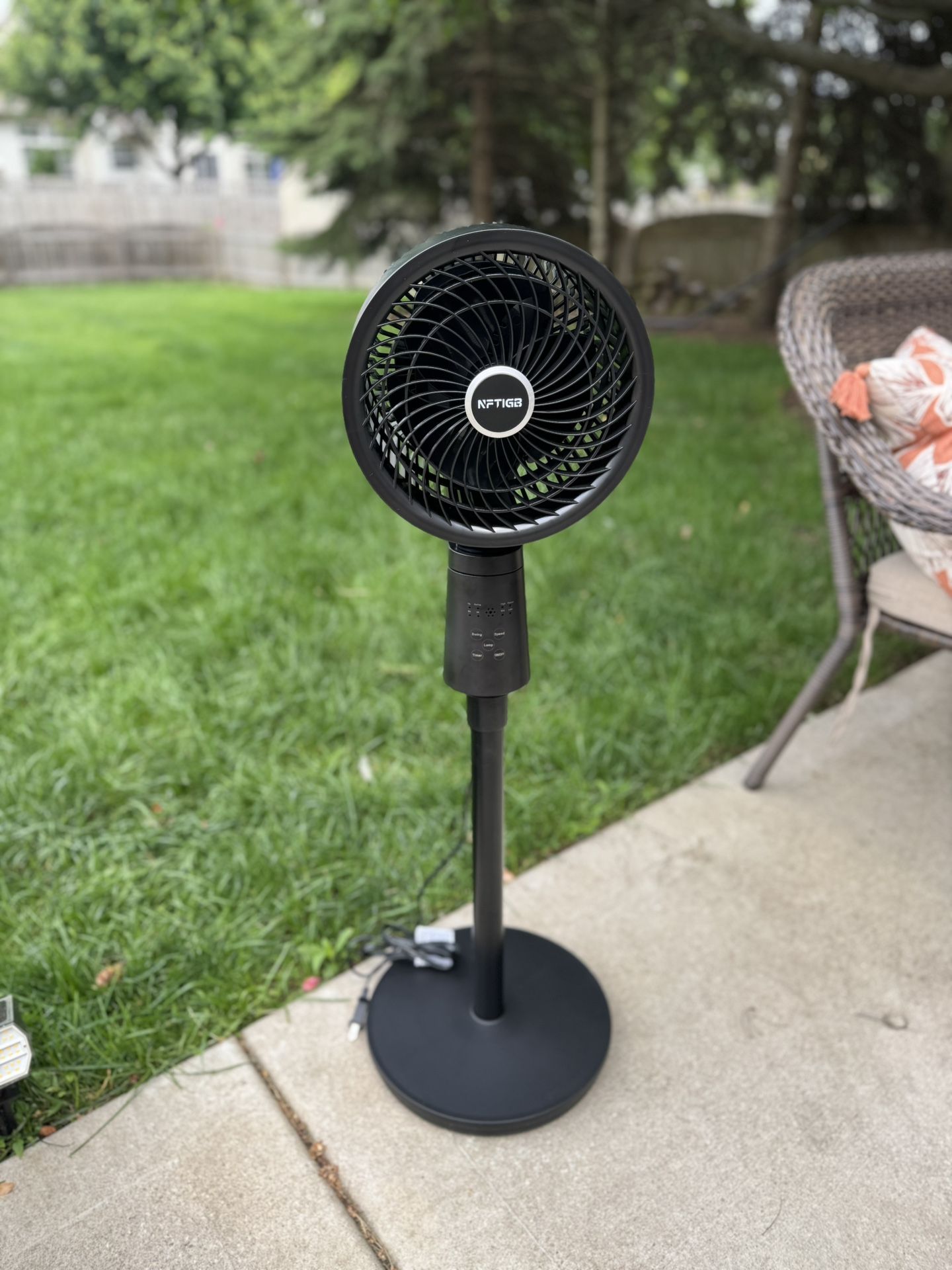 Pedestal Fans with Remote,75°+75° Oscillating Air Circulator Fan, 3 Speeds 3 Modes, 2025 New