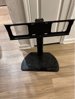 Universal Swivel TV Stand Tabletop Mount with Tempered Glass Base