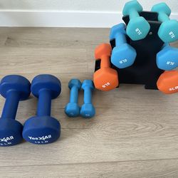 Set Of Small Weights With Rack 