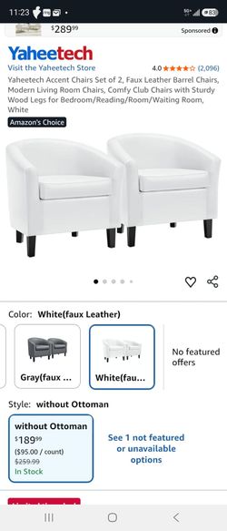 2 white chairs