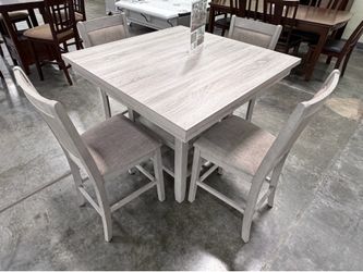 5PC Gray Dining Table Set
