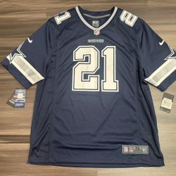 Nike Dallas Cowboys Ezekiel Elliot #21 NFL On Field Home Jersey Men’s XL 
