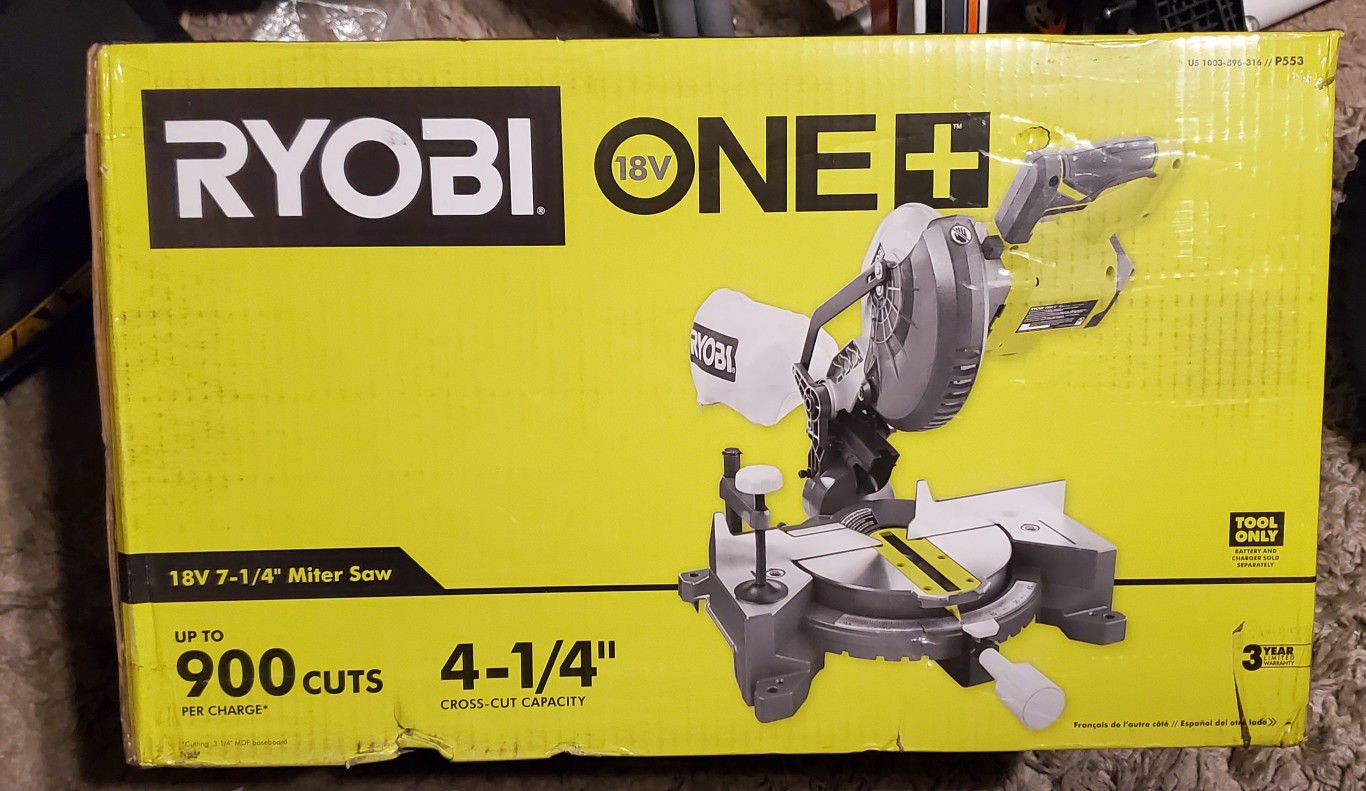 RYOBI
ONE+ 18V Cordless 7-1/4 in. Compound Miter Saw (Tool Only)