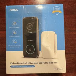New Sealed Aosu Video Doorbell Ultra And Wi-Fi HomeBase