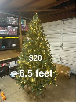 6.5 Ft Pre-Lit Artificial Christmas Tree
