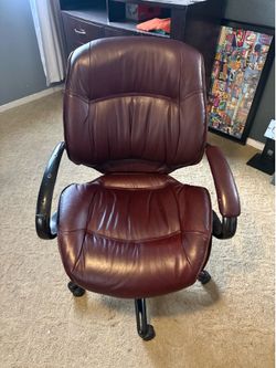 Burgundy office chair