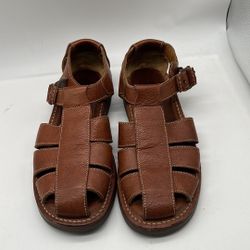 Cole Haan Fisherman Style Leather Sandals Brown Made in Brazil Mens Size 8.5 B