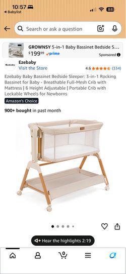 Brand new 3-in-1 bassinet in box