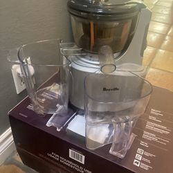 Breville BJS600XL Fountain Crush Masticating Slow Juicer Vertical SILVER