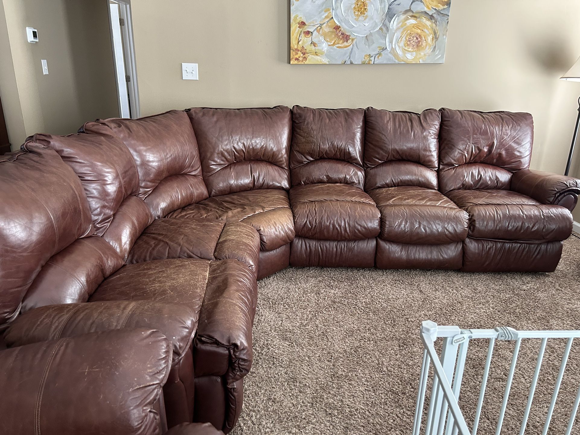 Leather Couches + Recliner