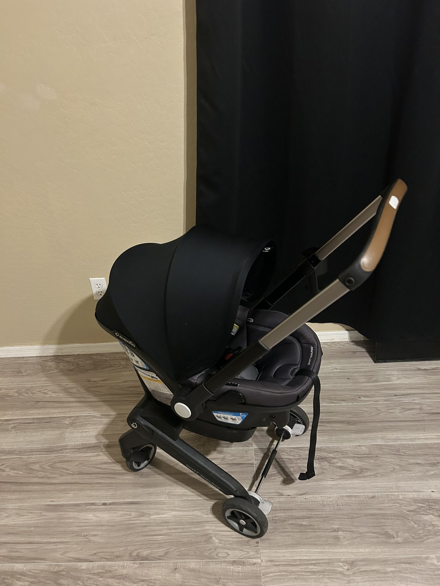 Evenflo Shyft DualRide Travel System with Carryall Storage - Boone Gray