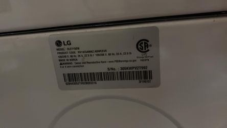 Washer and Dryer