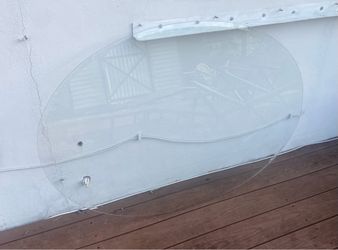Clear 1/8" Oval Beveled Glass