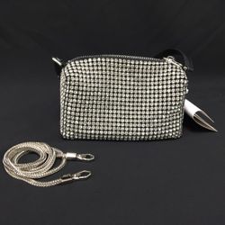 Alexander Wang heiress pouch in crystal mesh