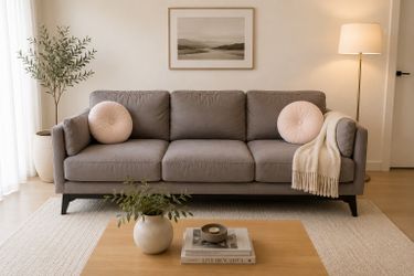 Dania Modern Gray Upholstered Sofa