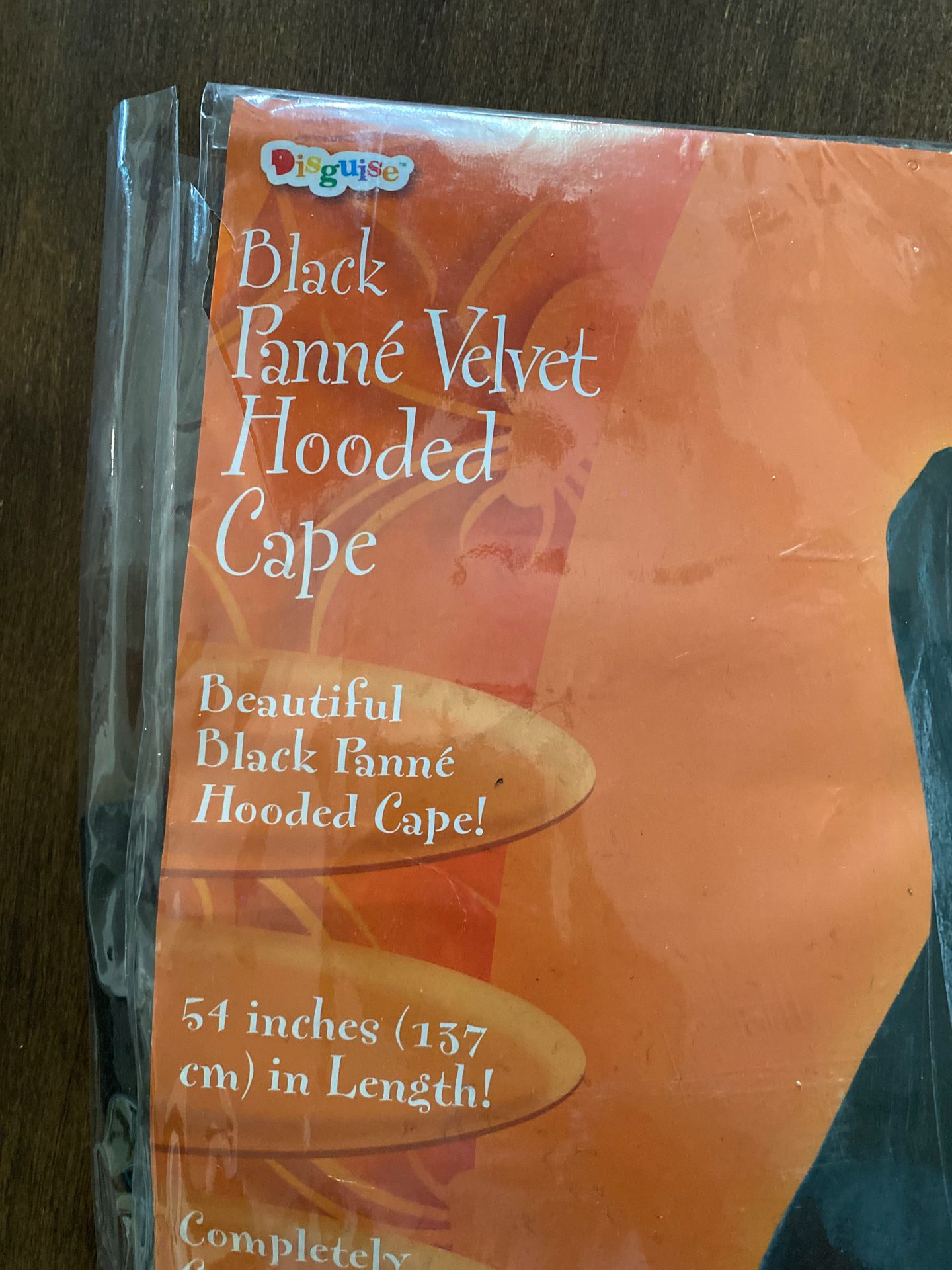 Black Panne Velvet hooded cape