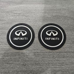 Brand New 2PCS INFINITI Rubber Car Cup Holder Pad Water Cup Slot Non-Slip Mat Universal