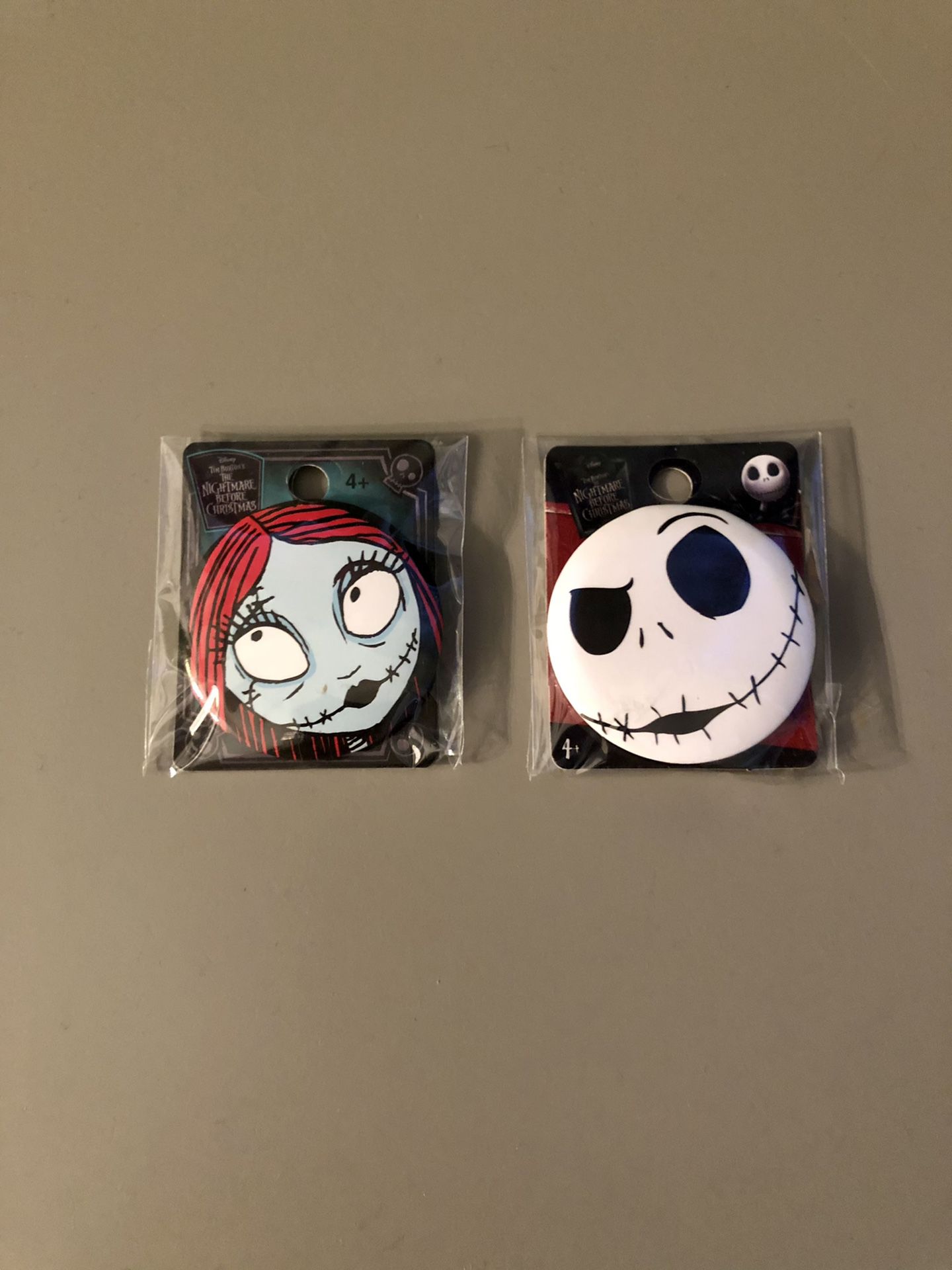 DISNEY Nightmare Before Christmas, Sally and Jack Skellington pins—both for $10