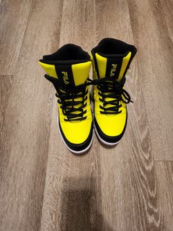 FILA High Top Sneakers Yellow Black | Streetwear Basketball Shoes