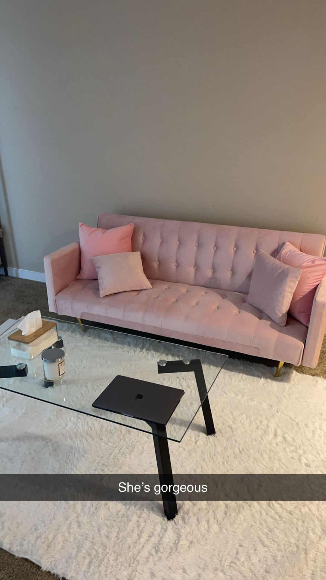 Pink Couch/Futon 