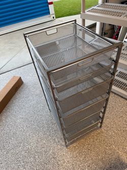 Metal Mesh Drawer Storage Unit