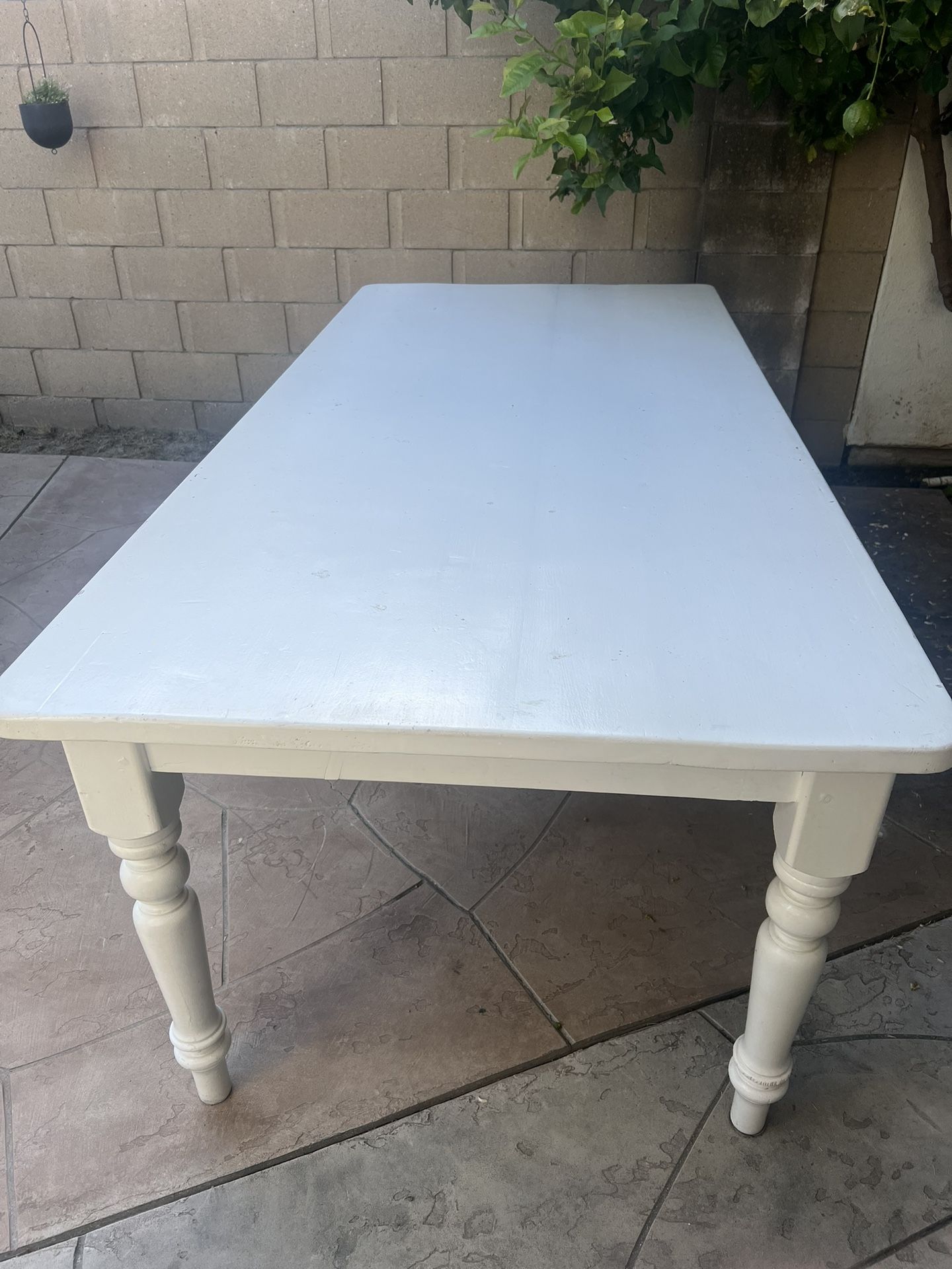 White Farm Table