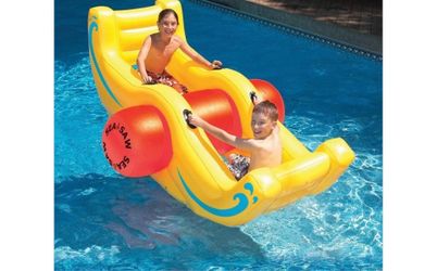 Pool float sea-saw rocker