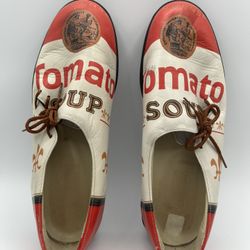 ICON Andy Warhol Campbell Tomato Soup Iconic Shoes Men 7.1/2 - Women 9.1/2- 