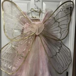 New with tag Pottery Barn Halloween 4pc pink Fairy costume girls size 7-8