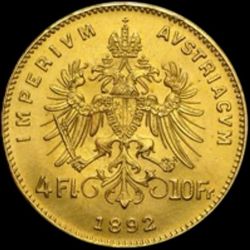 4 florin 1892. Coin Of  Austria 