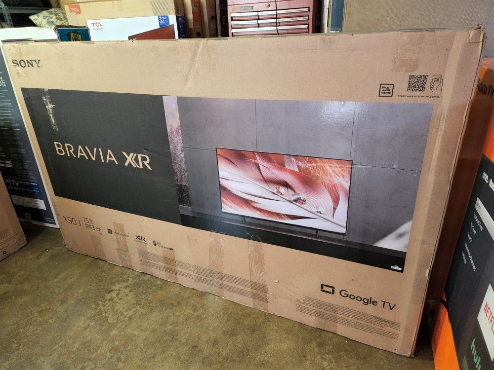 Tv Sony 75", X90J 4k, Bravia, Excellent