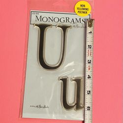 Large Monogram U Stamps 2pc