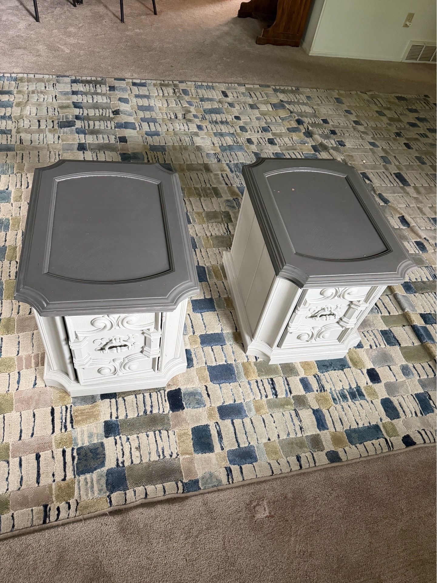 End Tables, Shabby Chic/Farmhouse Grey