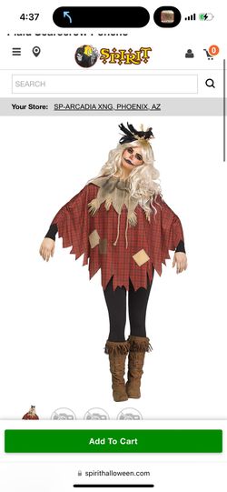 Women’s Scary Scarecrow Poncho costume